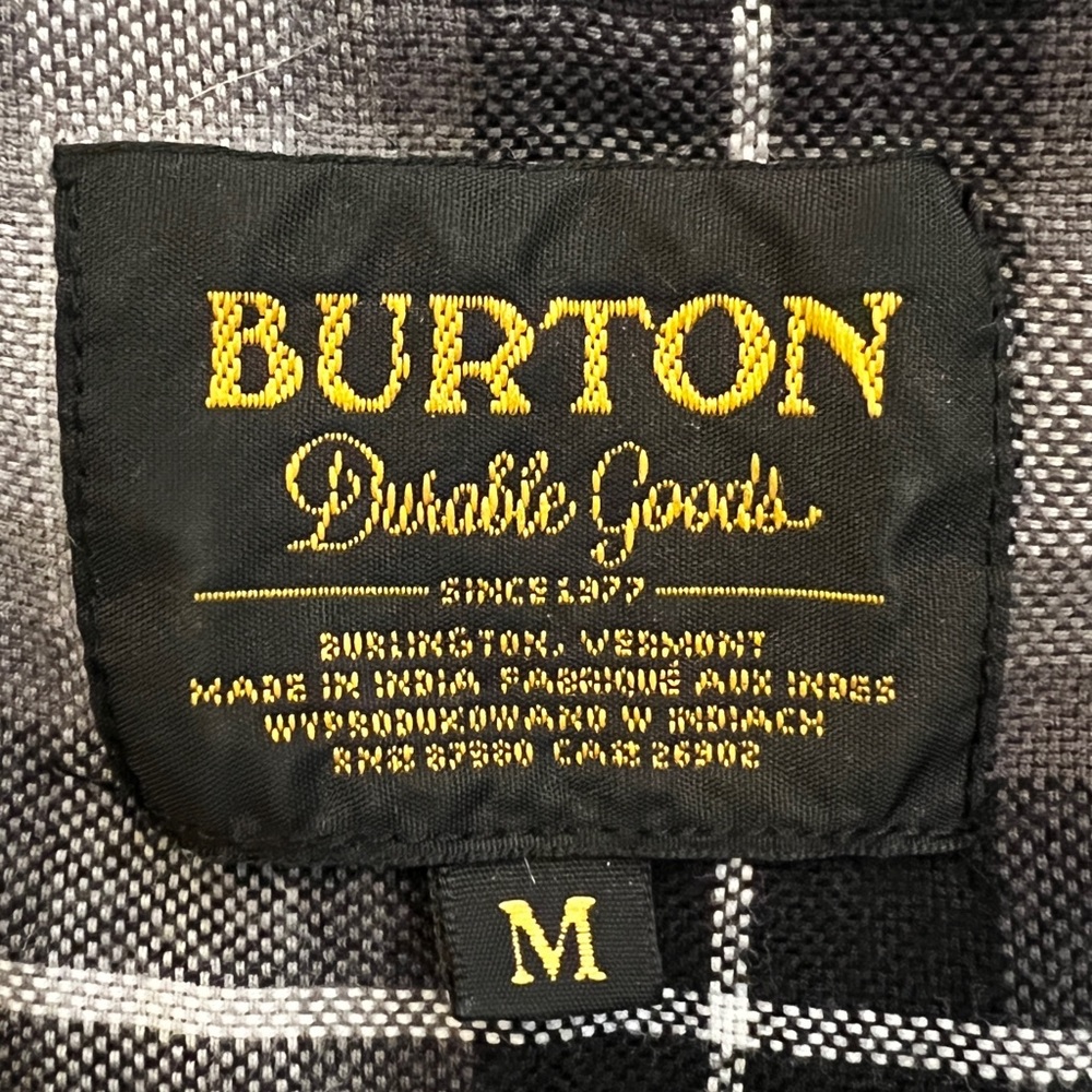 Burton | Black + Gray Plaid Button Down - Picture 3 of 7